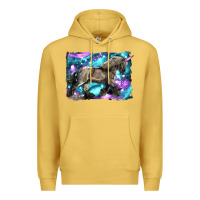 Antique Gold black unicorn Premium Hoodie - LillyAllenDesigns