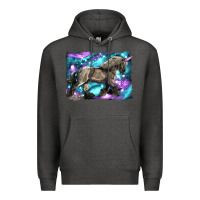 Charcoal Heather black unicorn Premium Hoodie - LillyAllenDesigns