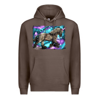 Coffee black unicorn Premium Hoodie - LillyAllenDesigns