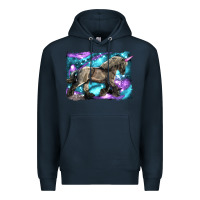 Navy black unicorn Premium Hoodie - LillyAllenDesigns