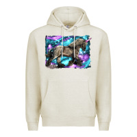 Oatmeal Heather black unicorn Premium Hoodie - LillyAllenDesigns
