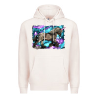 Pale Pink black unicorn Premium Hoodie - LillyAllenDesigns