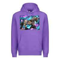 Purple black unicorn Premium Hoodie - LillyAllenDesigns