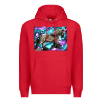 Red black unicorn Premium Hoodie - LillyAllenDesigns