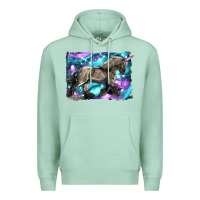 Seafoam black unicorn Premium Hoodie - LillyAllenDesigns
