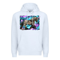 White black unicorn Premium Hoodie - LillyAllenDesigns