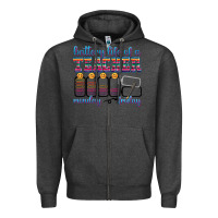 Charcoal Heather battery life of a teacher Zipper Hoodie - texasbilliewilder