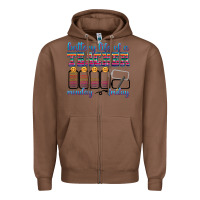 Chestnut battery life of a teacher Zipper Hoodie - texasbilliewilder