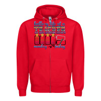 Red battery life of a teacher Zipper Hoodie - texasbilliewilder