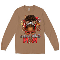 Toasted Coconut american football mom red and silver afro messy bu Long Sleeve Tee - texasbilliewilder