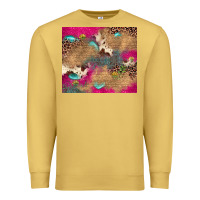 Pink Glitter Leopard Sunflower Gemstone Premium Sweatshirt | Teevron