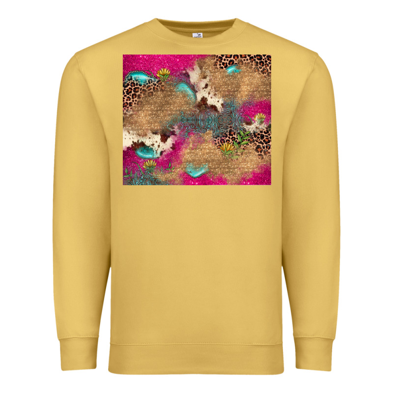 Pink Glitter Leopard Sunflower Gemstone Premium Sweatshirt by JahusDesignShop | Teevron