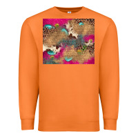 Carrot pink glitter leopard sunflower gemstone Premium Sweatshirt - JahusDesignShop