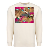 Sandshell pink glitter leopard sunflower gemstone Premium Sweatshirt - JahusDesignShop