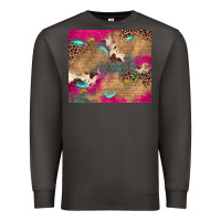 Smoke pink glitter leopard sunflower gemstone Premium Sweatshirt - JahusDesignShop