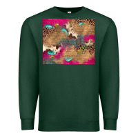 Sports Green pink glitter leopard sunflower gemstone Premium Sweatshirt - JahusDesignShop