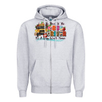 Heather Grey be nice to the bus driver its a long walk home Zipper Hoodie - texasbilliewilder