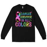 Black cancer survivor in all colors Long Sleeve Tee - texasbilliewilder
