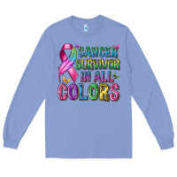 Colony Blue cancer survivor in all colors Long Sleeve Tee - texasbilliewilder