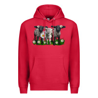 Cardinal baby sheeps with daisies Premium Hoodie - LillyAllenDesigns