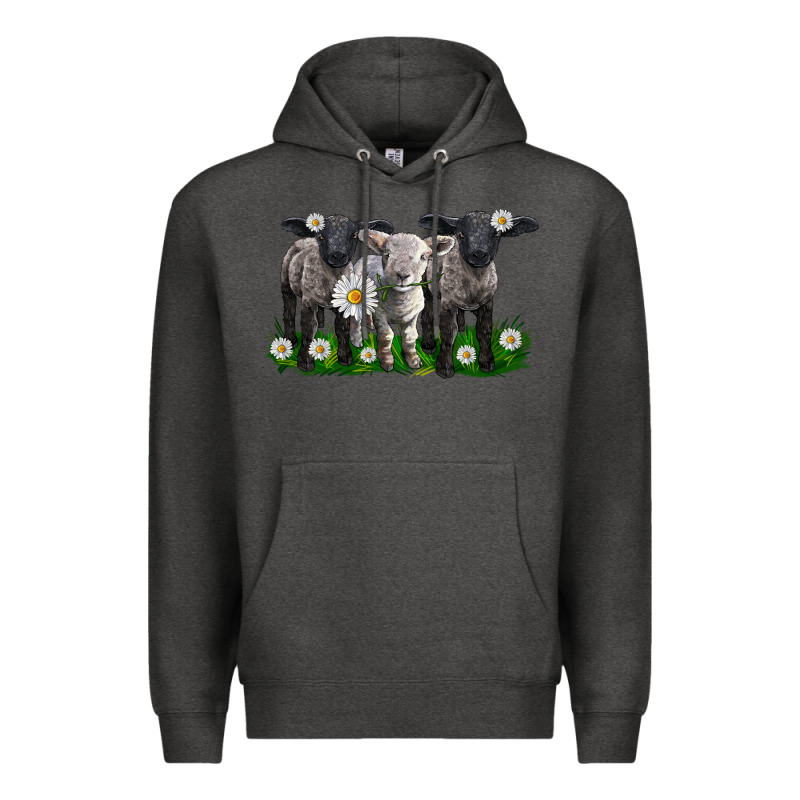 Baby Sheeps With Daisies Premium Hoodie by LillyAllenDesigns | Teevron