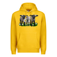 Lemon baby sheeps with daisies Premium Hoodie - LillyAllenDesigns