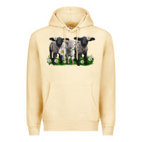 Pina Colada baby sheeps with daisies Premium Hoodie - LillyAllenDesigns
