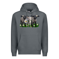 Rock baby sheeps with daisies Premium Hoodie - LillyAllenDesigns