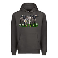Smoke baby sheeps with daisies Premium Hoodie - LillyAllenDesigns