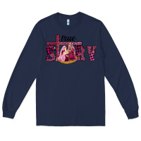 Navy Pink Christmas true story holy family Long Sleeve Tee - RanaPortraitStore