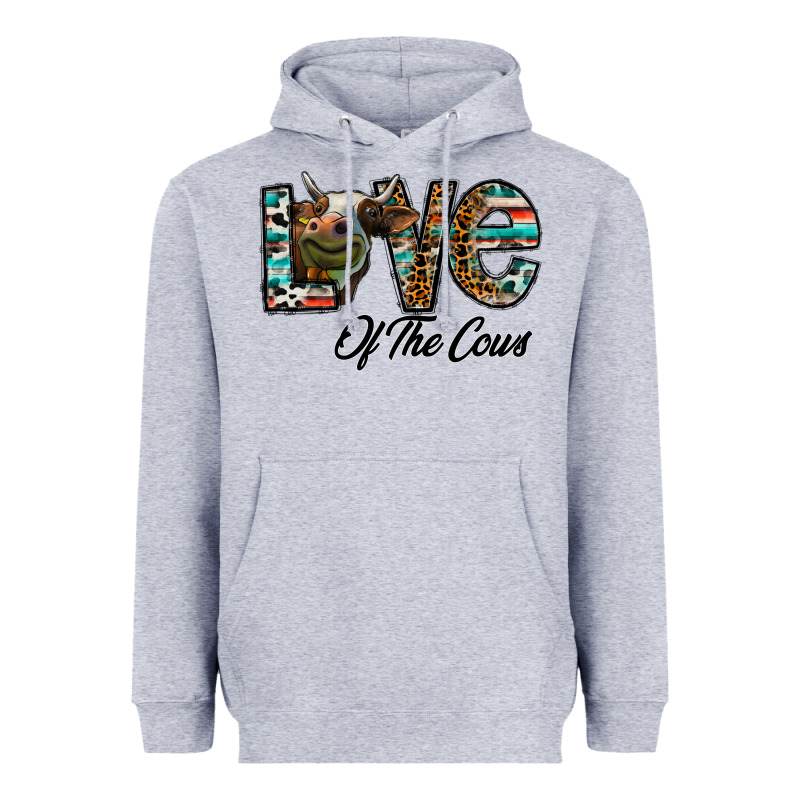 Lov Of Thecows Heavyweight Hoodie by CowhideDigitalArt | Teevron