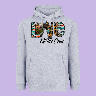 Lov Of Thecows Heavyweight Hoodie Designed By Cowhidedigitalart