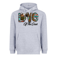 Heather Grey lov of thecows Heavyweight Hoodie - CowhideDigitalArt