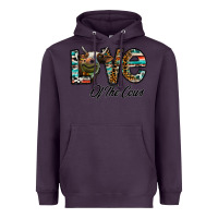 Plum lov of thecows Heavyweight Hoodie - CowhideDigitalArt