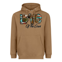 Toasted Coconut lov of thecows Heavyweight Hoodie - CowhideDigitalArt