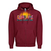 Burgundy sunshine is my favorite color Zipper Hoodie - Zillion Design Studio