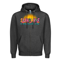 Charcoal Heather sunshine is my favorite color Zipper Hoodie - Zillion Design Studio