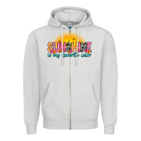 Dove Grey sunshine is my favorite color Zipper Hoodie - Zillion Design Studio