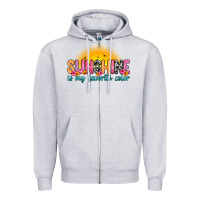 Heather Grey sunshine is my favorite color Zipper Hoodie - Zillion Design Studio
