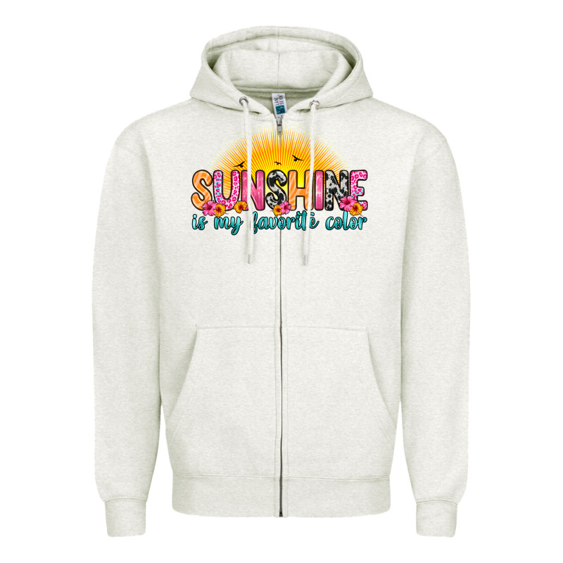 Sunshine Is My Favorite Color Zipper Hoodie by Zillion Design Studio | Teevron
