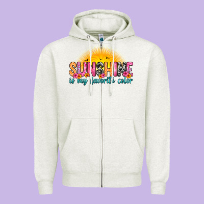 Sunshine Is My Favorite Color Zipper Hoodie Designed By Zillion Design Studio