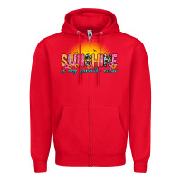 Red sunshine is my favorite color Zipper Hoodie - Zillion Design Studio