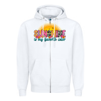 White sunshine is my favorite color Zipper Hoodie - Zillion Design Studio
