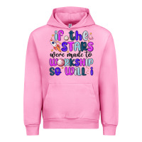 Fuchsia Pink if the stars were made to worship so will i Urban Hoodie - MaliasSmallBusiness