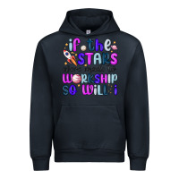 Navy if the stars were made to worship so will i Urban Hoodie - MaliasSmallBusiness