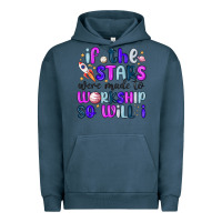 Pigment Midnight Navy if the stars were made to worship so will i Urban Hoodie - MaliasSmallBusiness