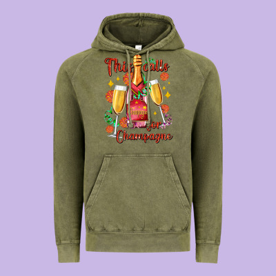 This Calls For Champagne Vintage Hoodie Designed By Adodesignshop