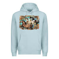 Blue Mist 3 western horses running free Premium Hoodie - LillyAllenDesigns