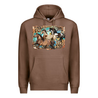 Chestnut 3 western horses running free Premium Hoodie - LillyAllenDesigns