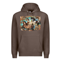 Coffee 3 western horses running free Premium Hoodie - LillyAllenDesigns